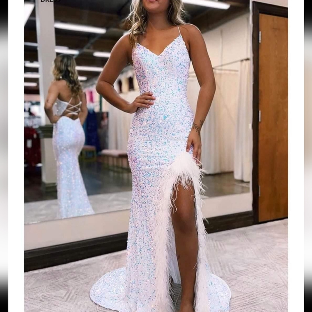 White prom dress